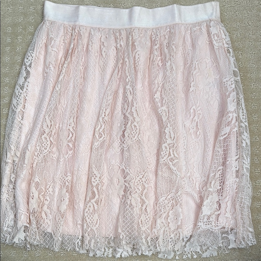Pink Lace Skirt